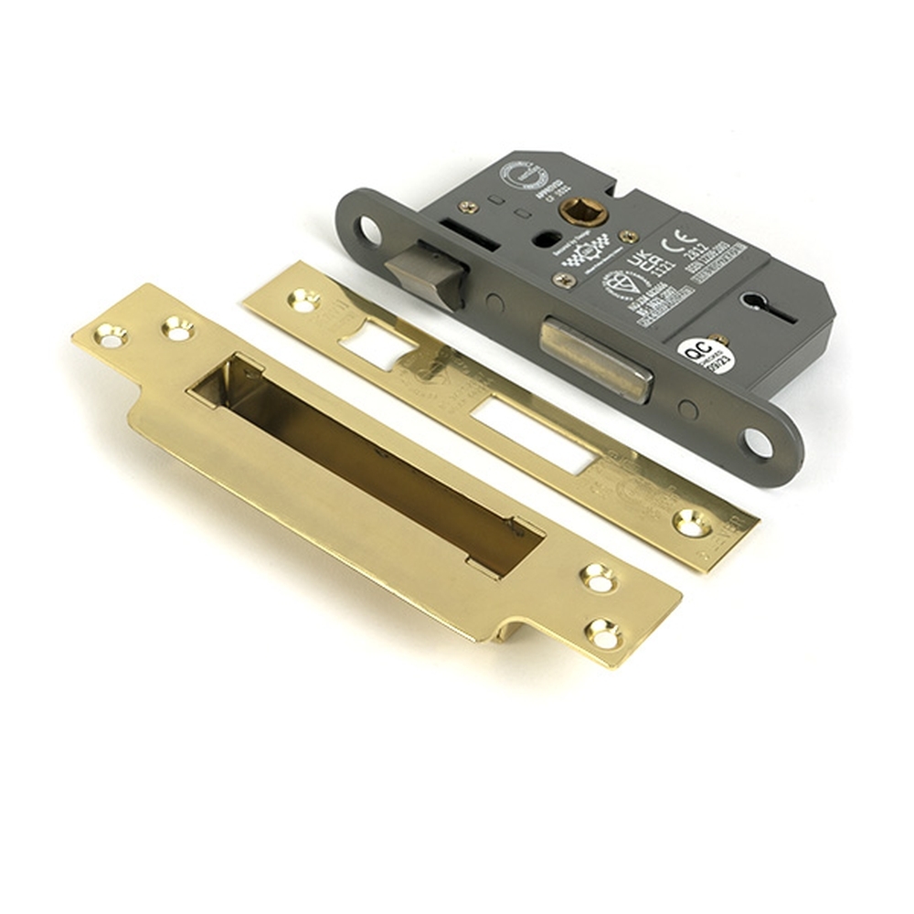 51355 • 66mm [45mm] • Polished Brass • From The Anvil 5 Lever BS Sash Lock Keyed Alike