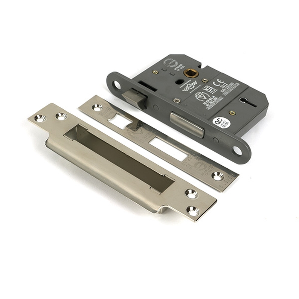 51368 • 78mm [57mm] • Polished Nickel • From The Anvil 5 Lever BS Sash Lock Keyed Alike