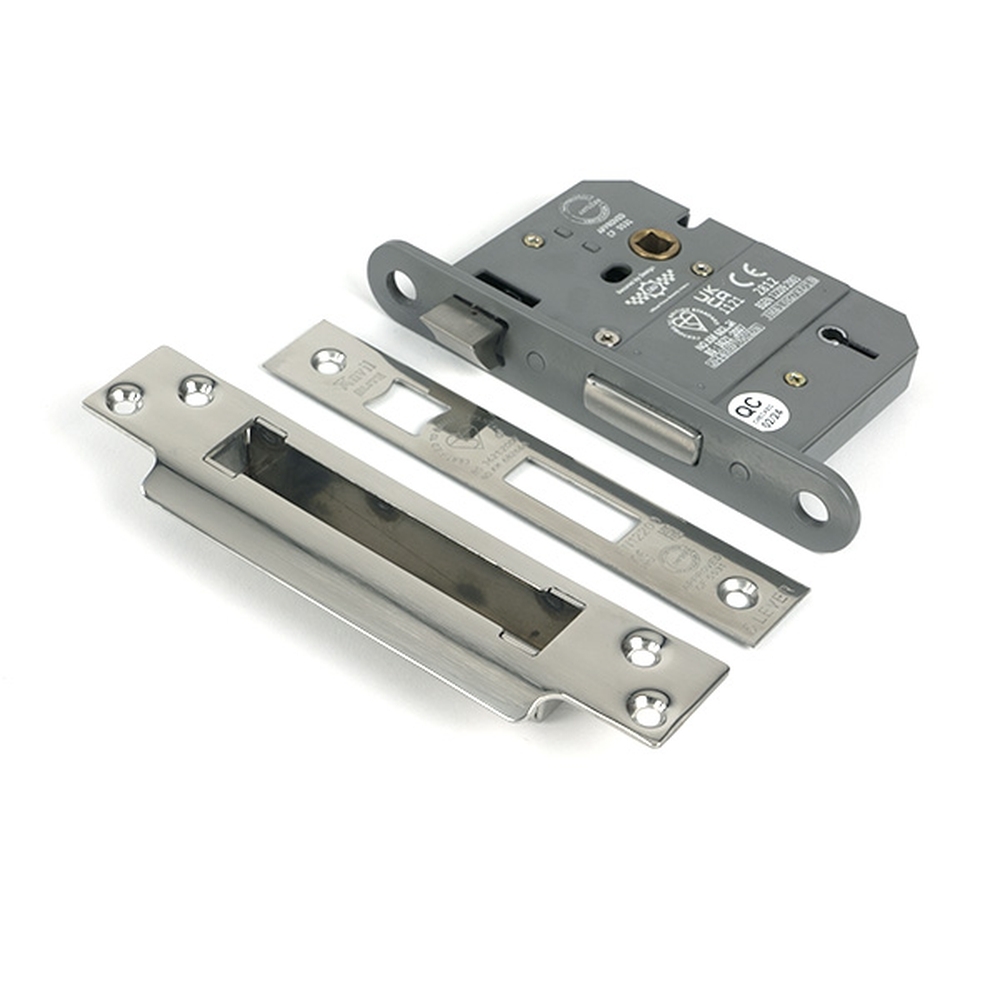 51369 • 78mm [57mm] • Polished Chrome • From The Anvil 5 Lever BS Sash Lock Keyed Alike