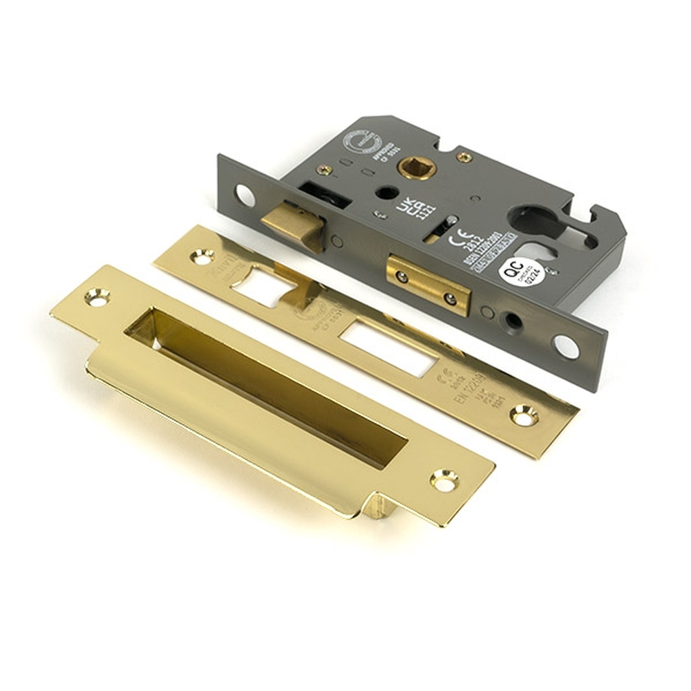 51375 • 66mm [45mm] • Polished Brass • From The Anvil Euro Profile Sash Lock