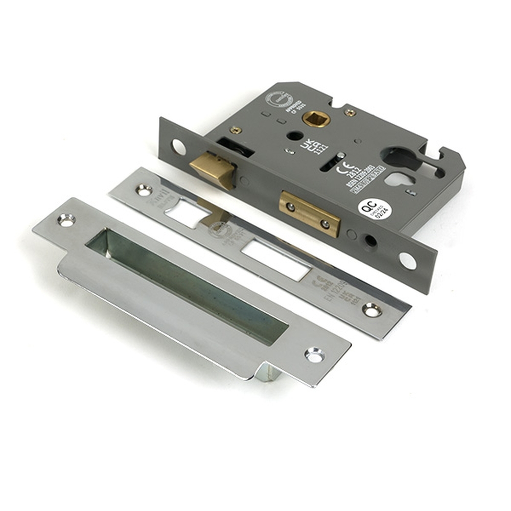 51389 • 78mm [57mm] • Polished Chrome • From The Anvil Euro Profile Sash Lock