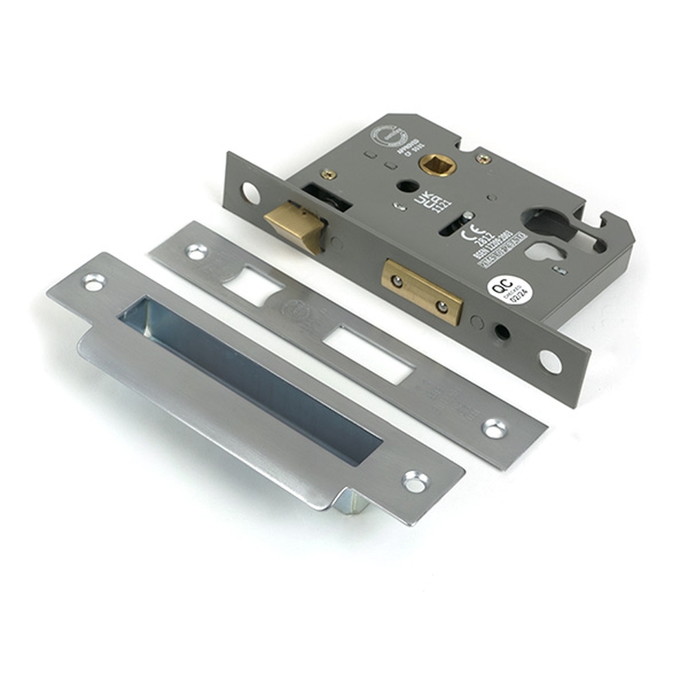 51390 • 78mm [57mm] • Satin Chrome • From The Anvil Euro Profile Sash Lock