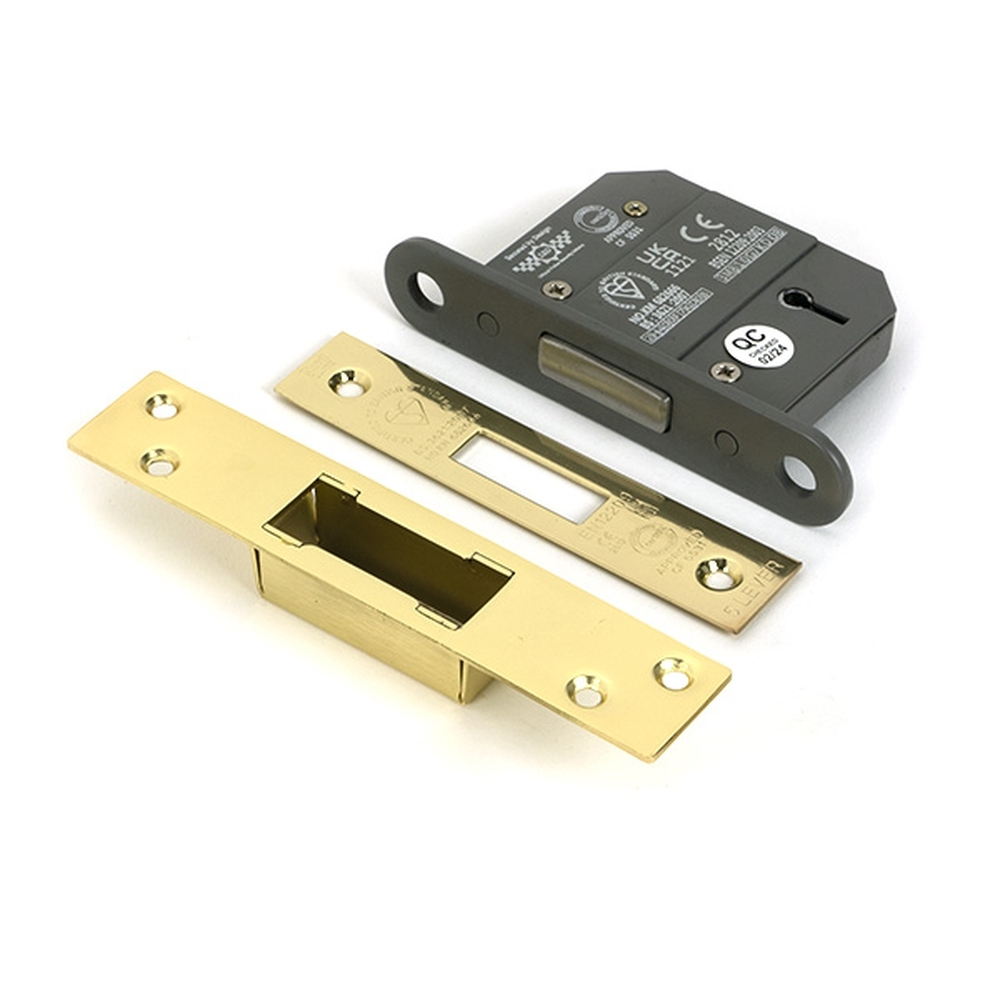 51405 • 67mm [45mm] • Polished Brass • From The Anvil 5 Lever BS Dead Lock