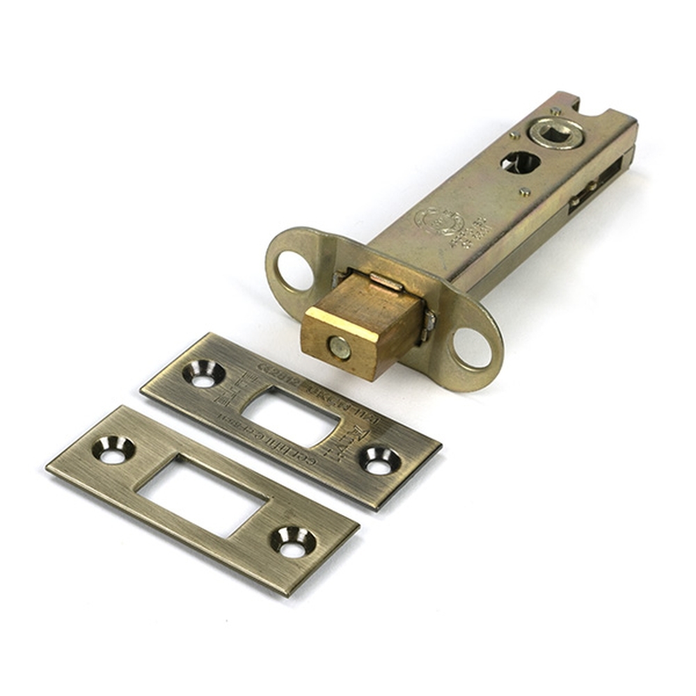 51498 • 104mm [82mm] • Aged Brass • From The Anvil Heavy Duty Tubular Deadbolt