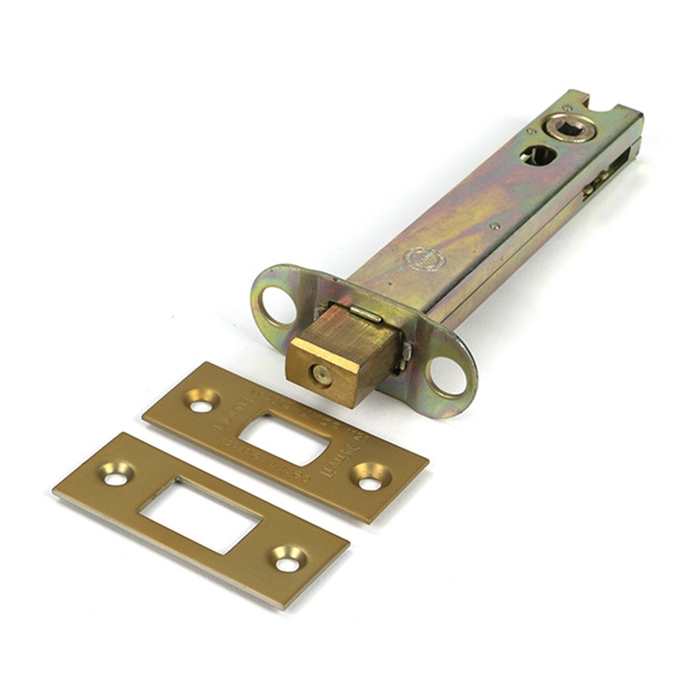 51709 • 129mm [108mm] • Satin Brass • From The Anvil Heavy Duty Tubular Deadbolt