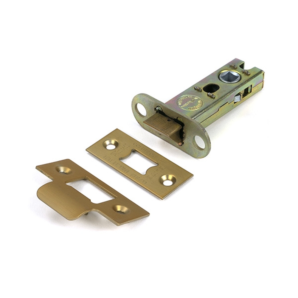 51743 • 78mm [57mm] • Satin Brass • From The Anvil Heavy Duty Latch