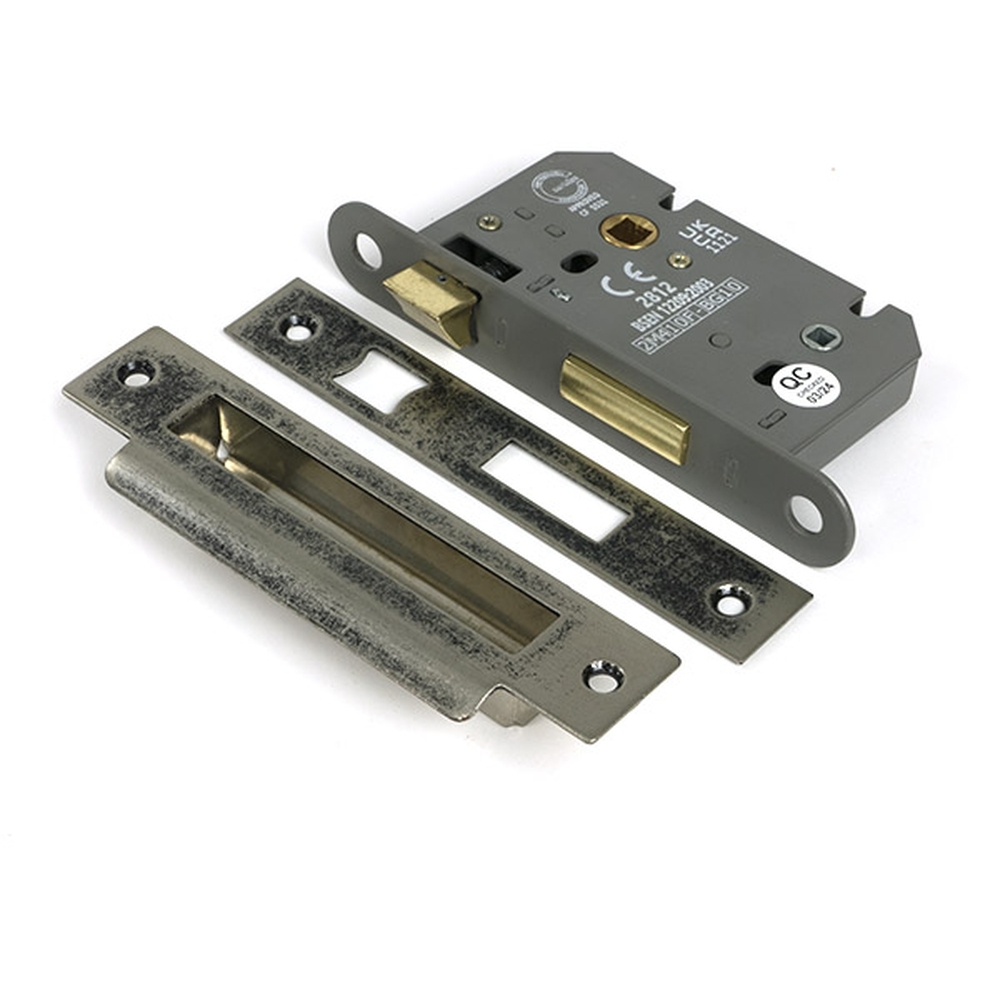 51779 • 66mm [45mm] • Pewter • From The Anvil Heavy Duty Bathroom Mortice Lock