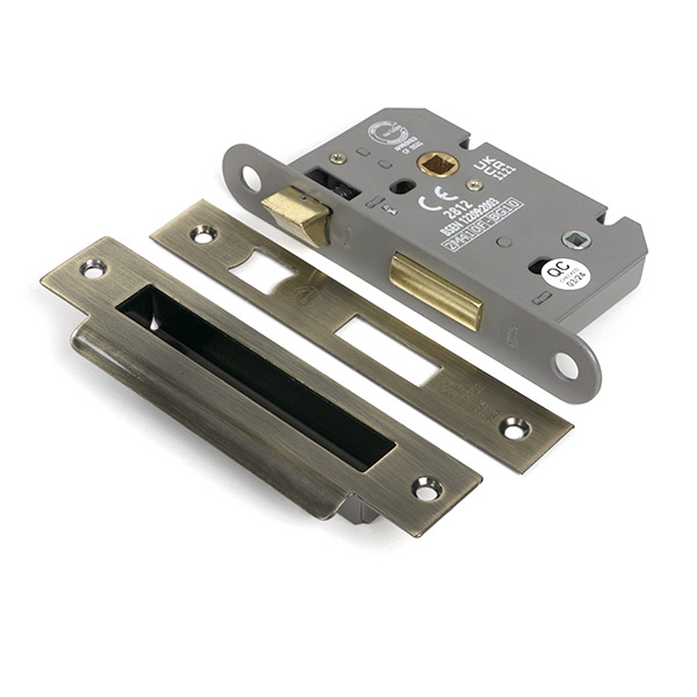 51781 • 66mm [45mm] • Aged Brass • From The Anvil Heavy Duty Bathroom Mortice Lock