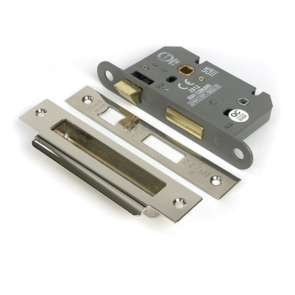 51783 • 66mm [45mm] • Polished Nickel • From The Anvil Heavy Duty Bathroom Mortice Lock