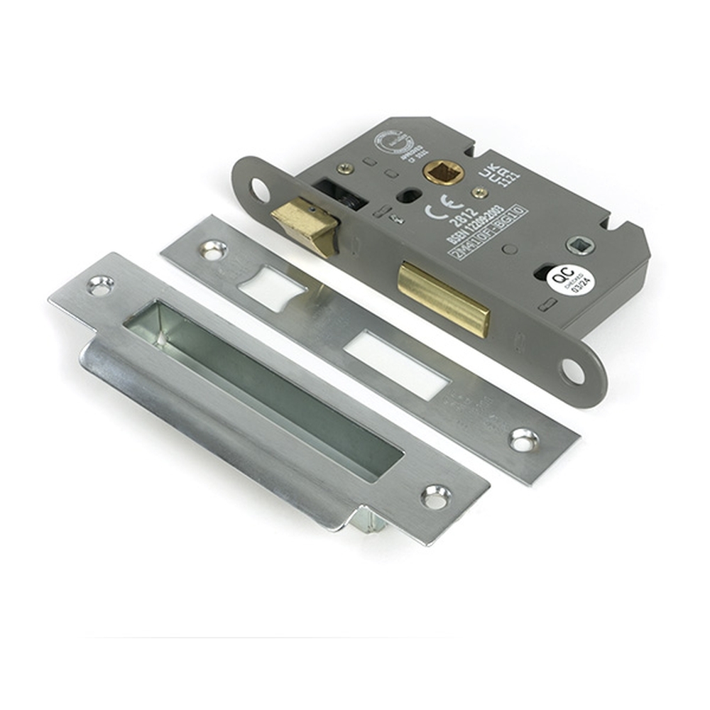 51785 • 66mm [45mm] • Satin Chrome • From The Anvil Heavy Duty Bathroom Mortice Lock