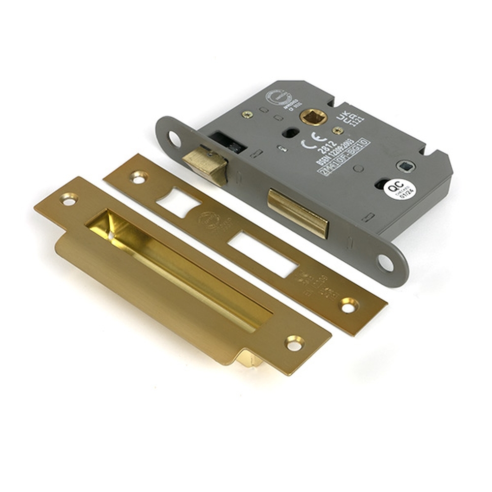 51792 • 78mm [57mm] • Satin Brass • From The Anvil Heavy Duty Bathroom Mortice Lock