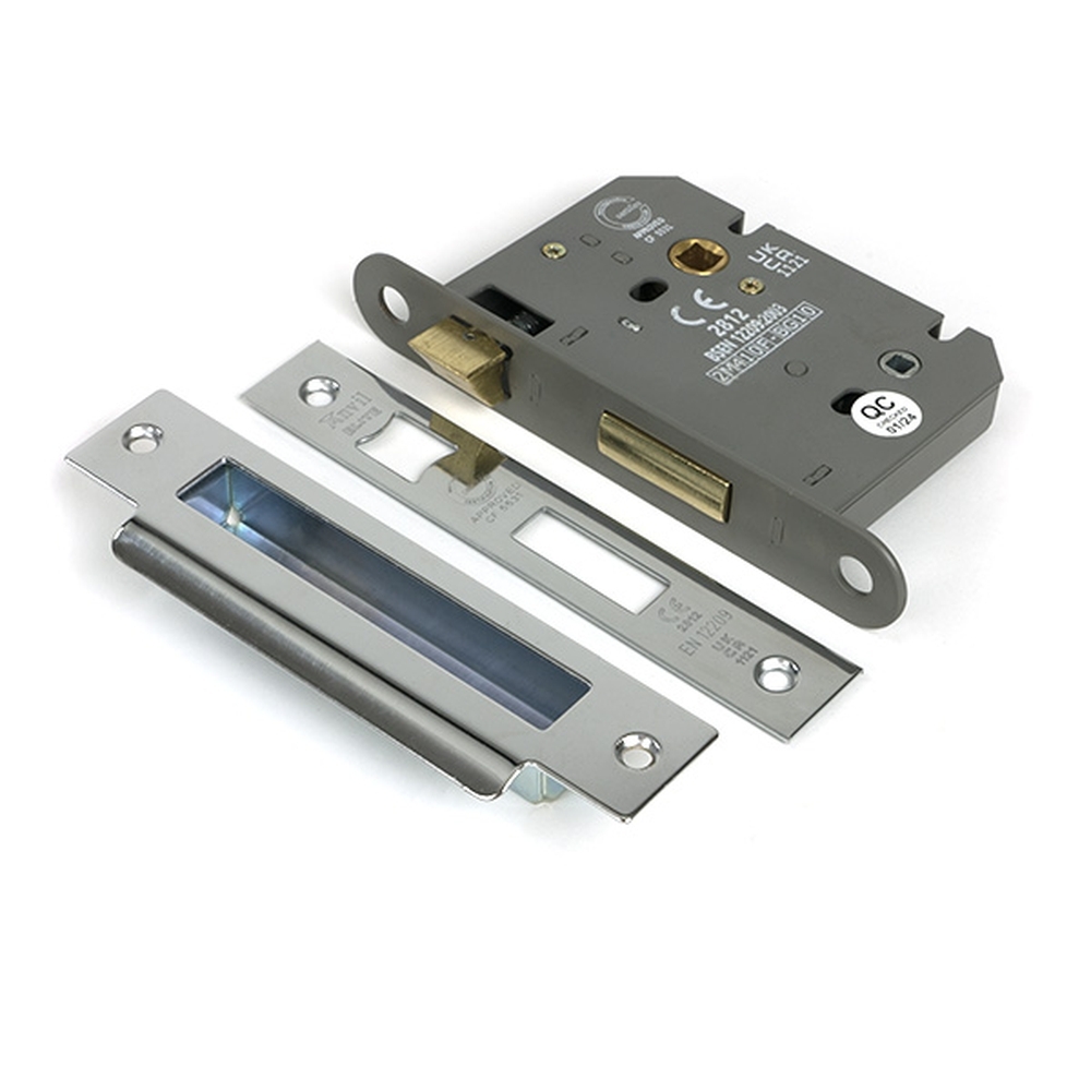 51794 • 78mm [57mm] • Polished Chrome • From The Anvil Heavy Duty Bathroom Mortice Lock