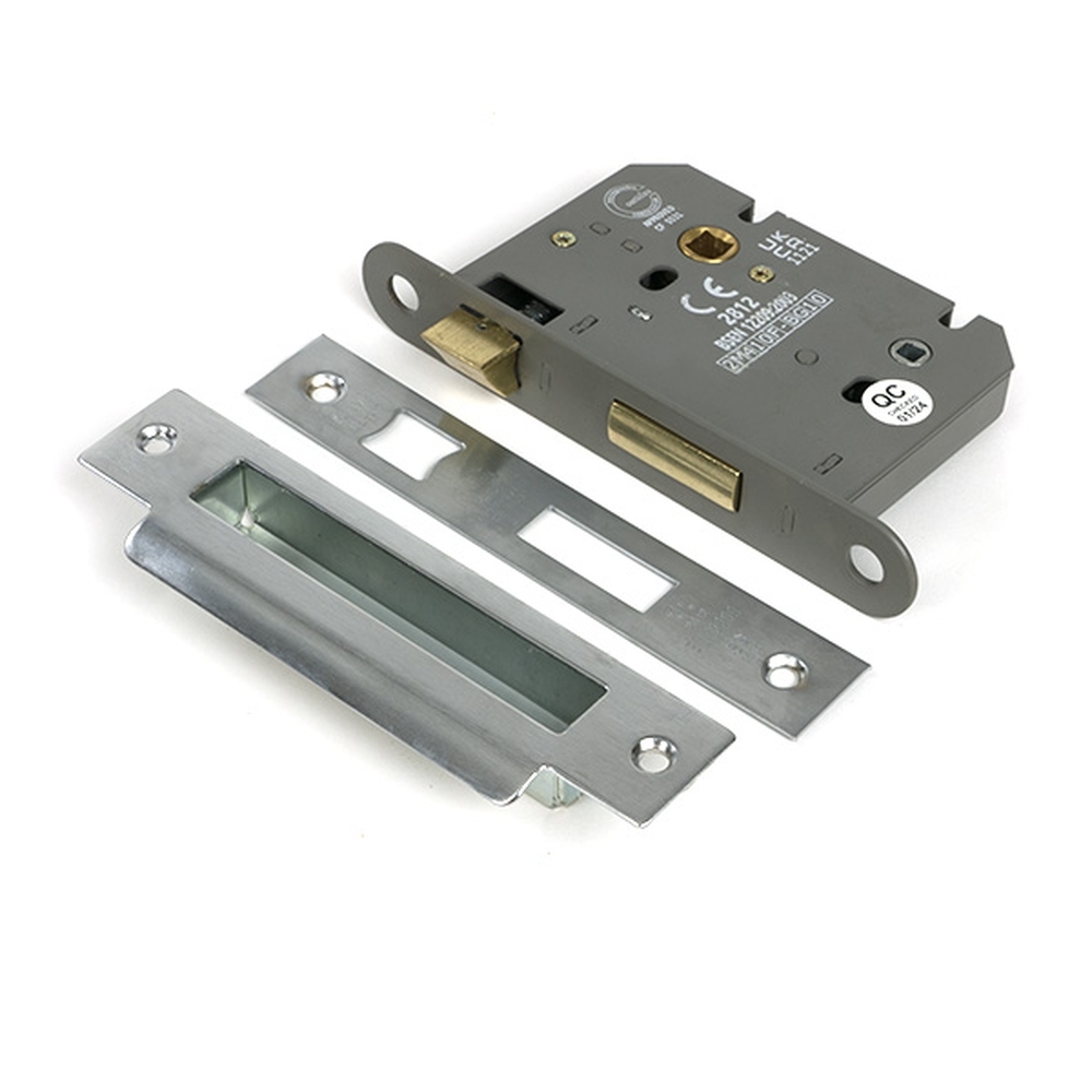 51795 • 78mm [57mm] • Satin Chrome • From The Anvil Heavy Duty Bathroom Mortice Lock