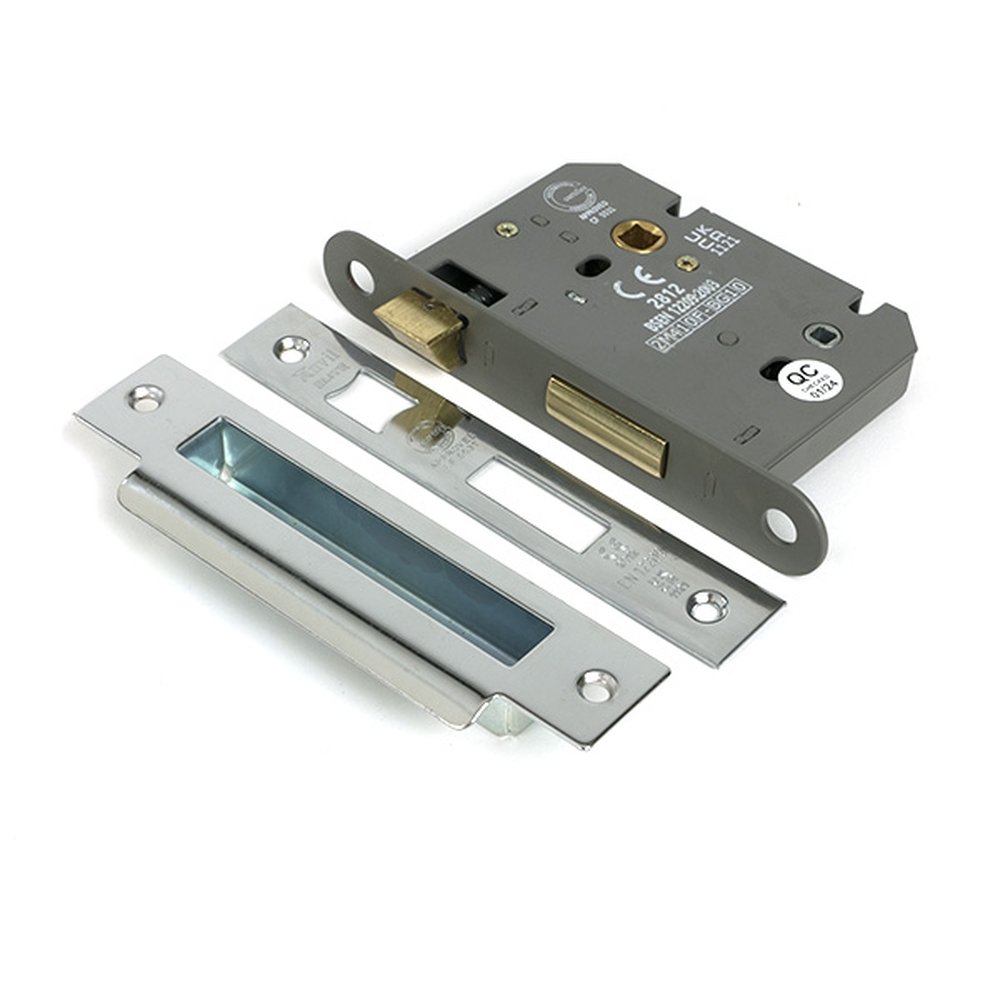 51798 • 78mm [57mm] • Polished Stainless • From The Anvil Heavy Duty Bathroom Mortice Lock