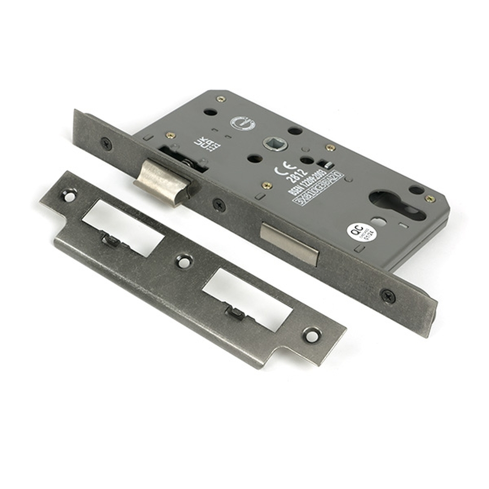 51799  88mm [60mm]  Pewter  From The Anvil Euro Din Sash Lock