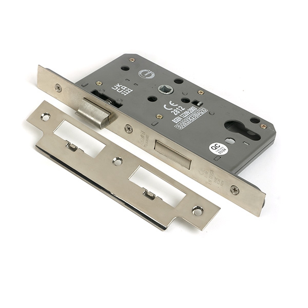 51803  88mm [60mm]  Polished Nickel  From The Anvil Euro Din Sash Lock