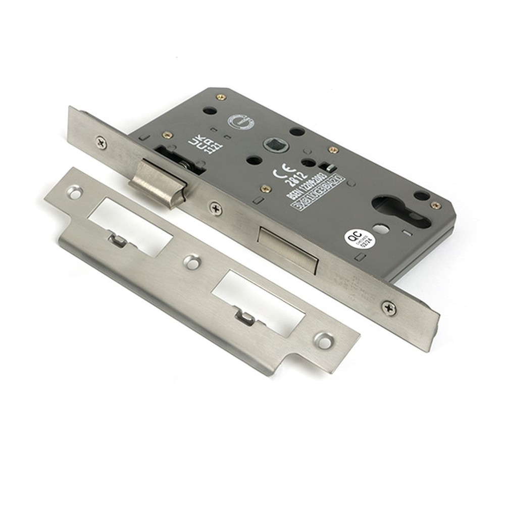 51805  88mm [60mm]  Satin Chrome  From The Anvil Euro Din Sash Lock