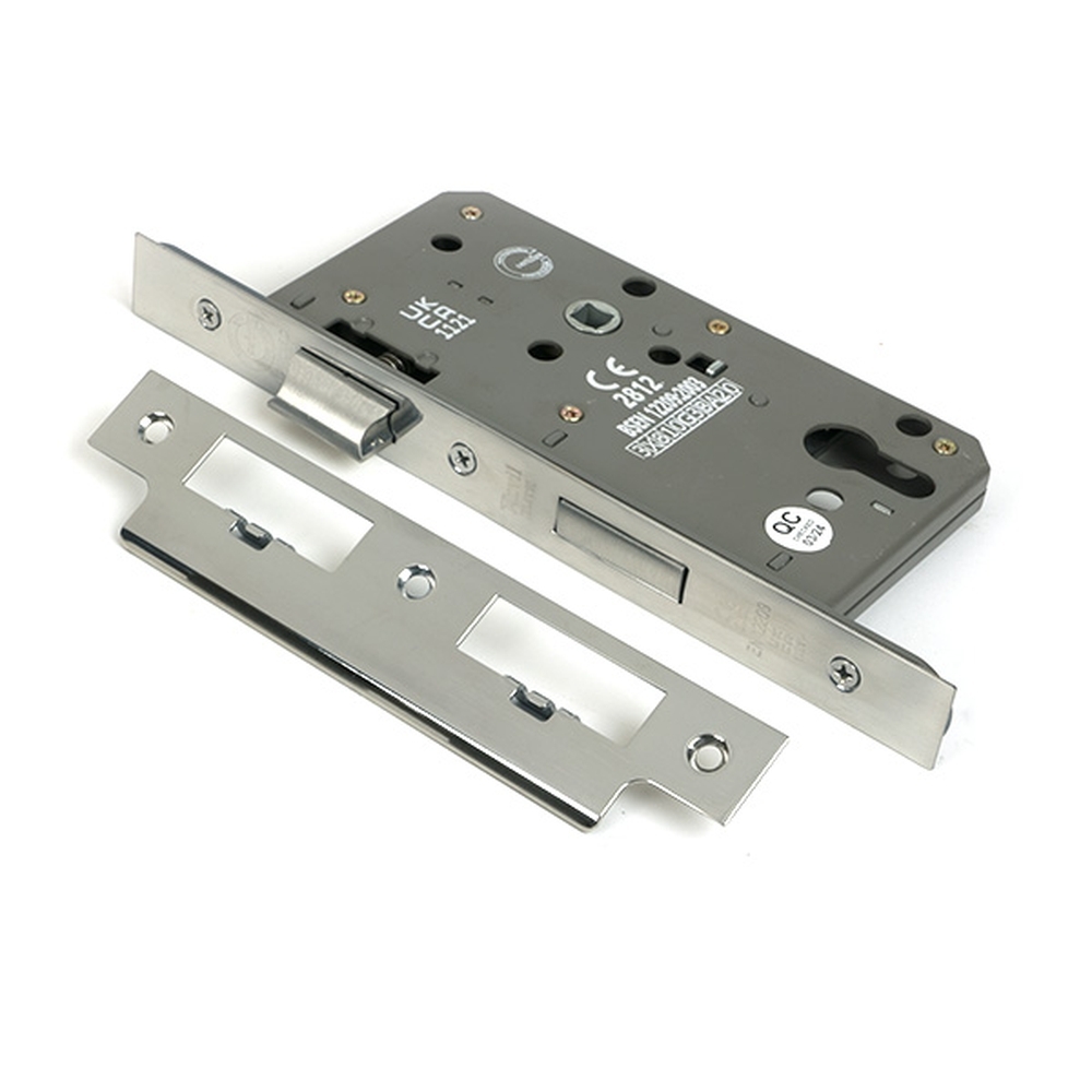 51808  88mm [60mm]  Polished Stainless  From The Anvil Euro Din Sash Lock