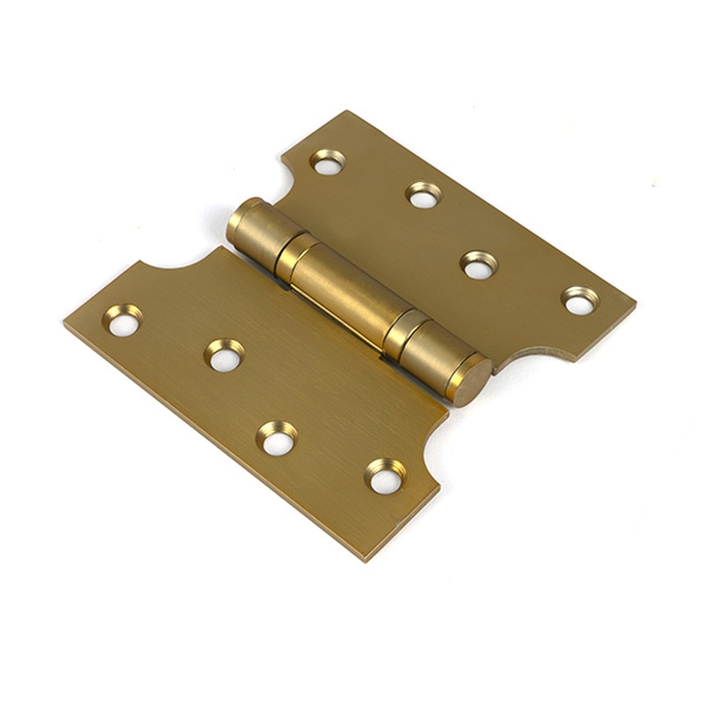 51818  102 x 102mm  Satin Brass  From The Anvil Stainless Steel Parliament Hinges