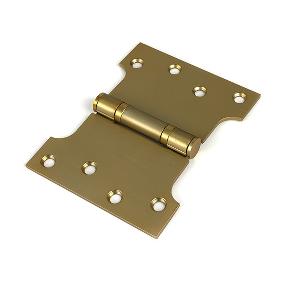 51819  102 x 128mm  Satin Brass  From The Anvil Stainless Steel Parliament Hinges