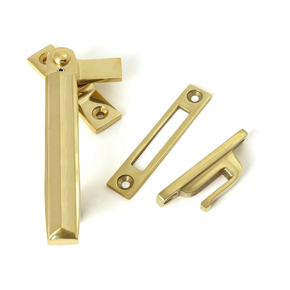 51913  130mm  Polished Brass  From The Anvil Locking Art Deco Fastener  LH