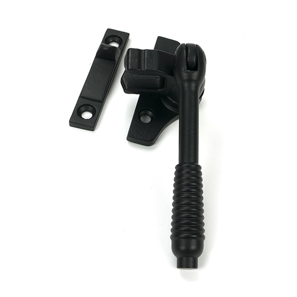 51994  132mm  Matt Black  From The Anvil Night-Vent Locking Reeded Fastener For Steel Windows