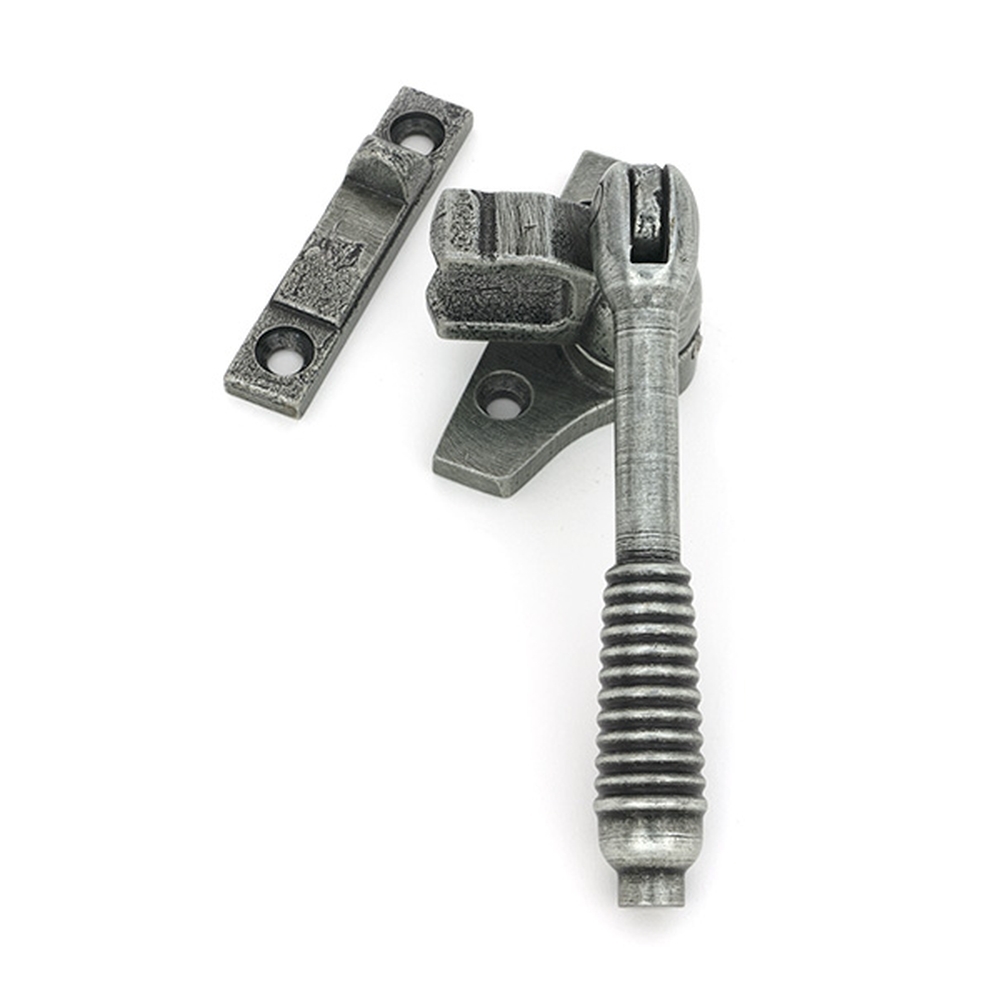 51995  132mm  Pewter  From The Anvil Night-Vent Locking Reeded Fastener For Steel Windows