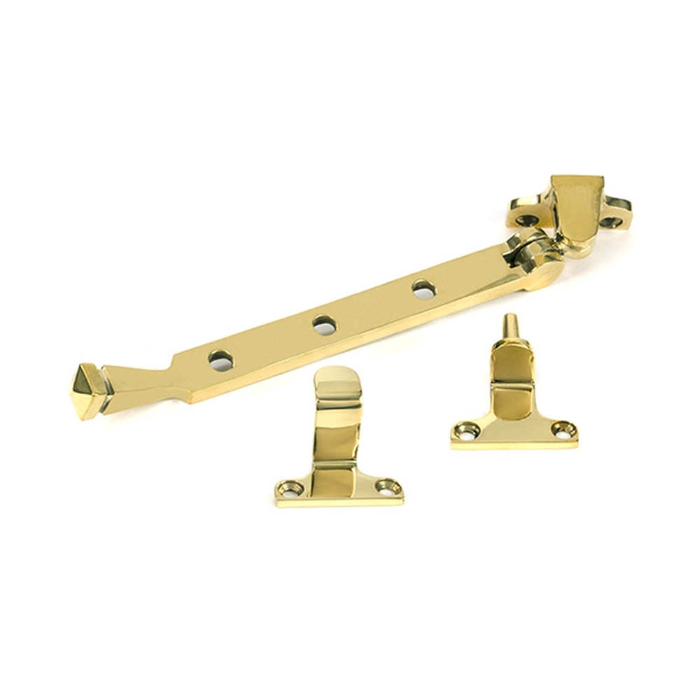 52010 • 227mm • Polished Brass • From The Anvil Avon Casement Stay For Steel Windows