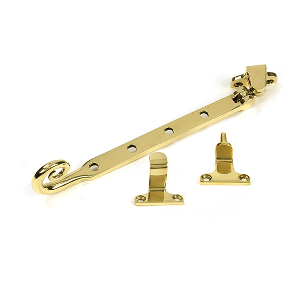 52038 • 266mm • Polished Brass • From The Anvil Monkeytail Casement Stay For Steel Windows