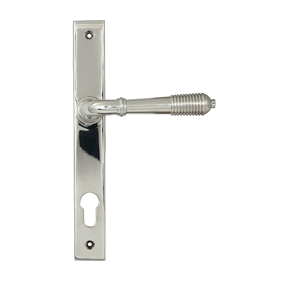 52082  244 x 32mm  Polished Stainless [316]  From The Anvil Reeded Slimline Lever Espagnolette Lock Set