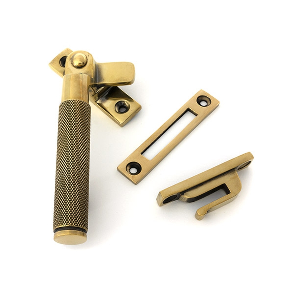 52115  130mm  Aged Brass  From The Anvil Locking Brompton Fastener  LH