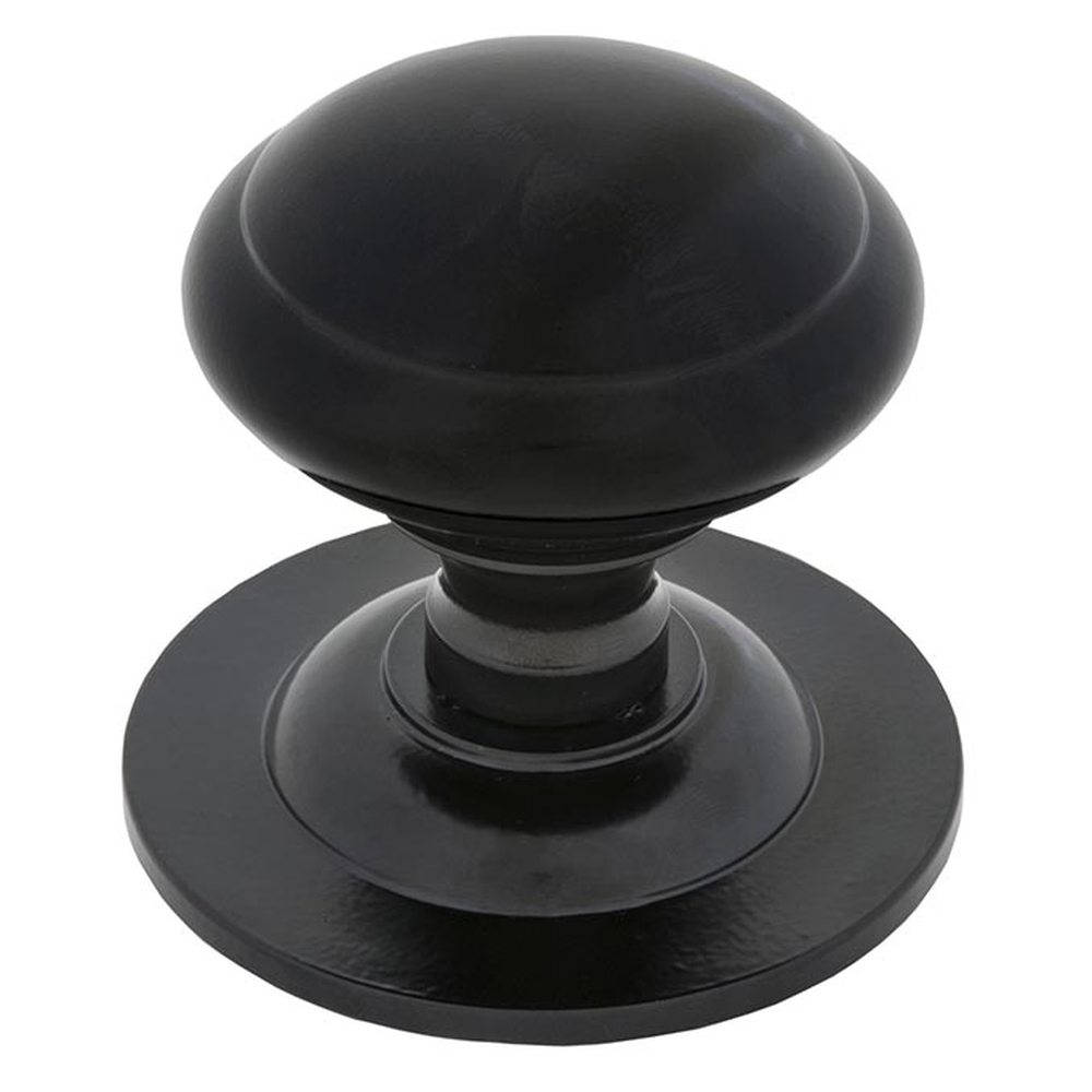 83506  73mm  Black  From The Anvil Round Centre Door Knob