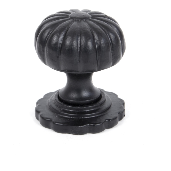 83507  32mm  Black  From The Anvil Flower Cabinet Knob - Small