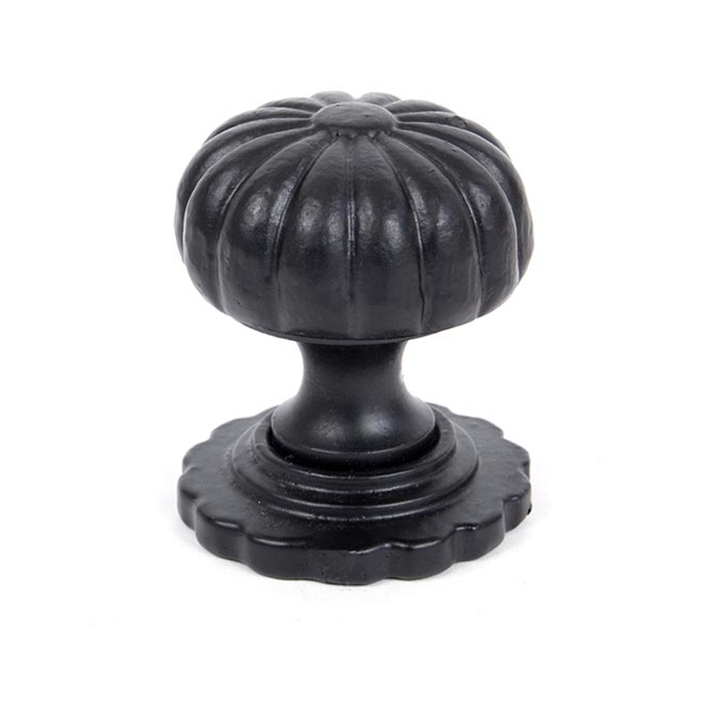 83507  32mm  Black  From The Anvil Flower Cabinet Knob - Small