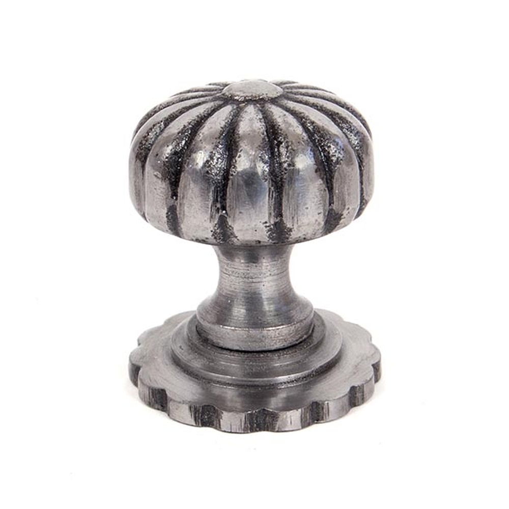 83508  32mm  Natural Smooth  From The Anvil Flower Cabinet Knob - Small