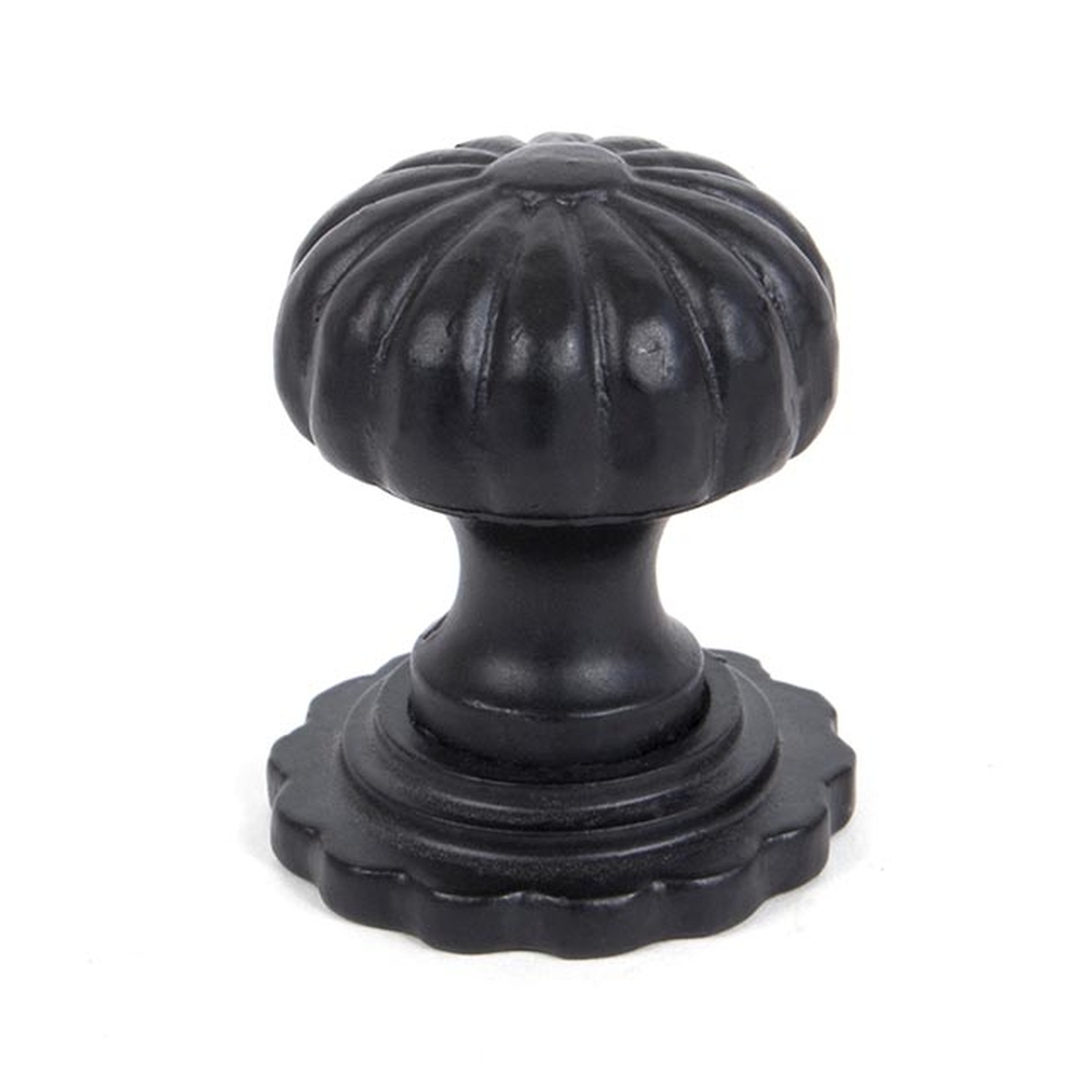 83509  38mm  Black  From The Anvil Flower Cabinet Knob - Large