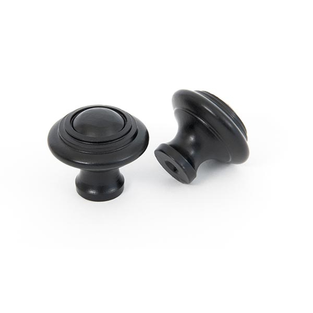 83511  32mm  Black  From The Anvil Ringed Cabinet Knob - Small