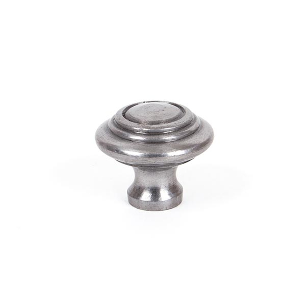 83512  32mm  Natural Smooth  From The Anvil Ringed Cabinet Knob - Small