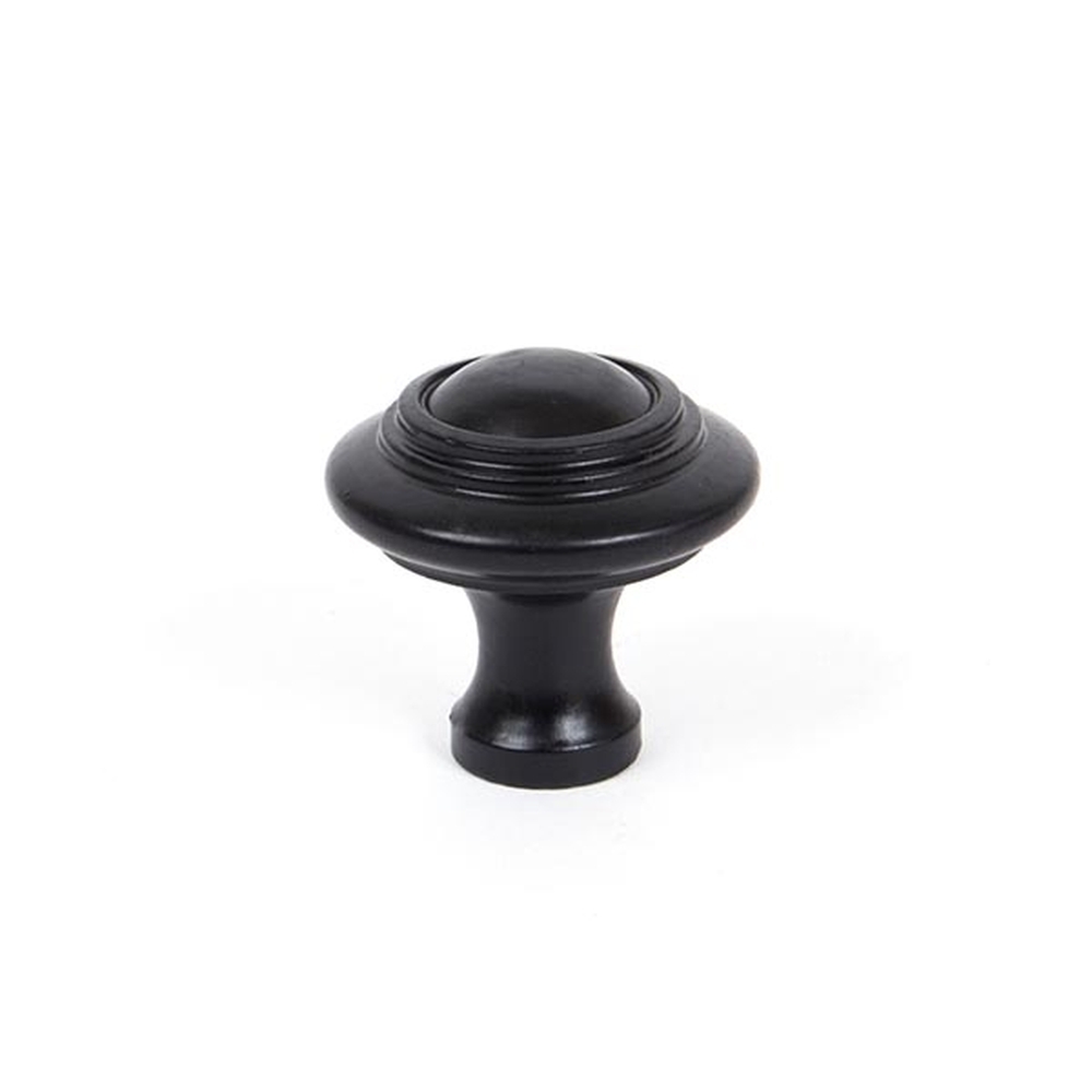 83513  38mm  Black  From The Anvil Ringed Cabinet Knob - Large