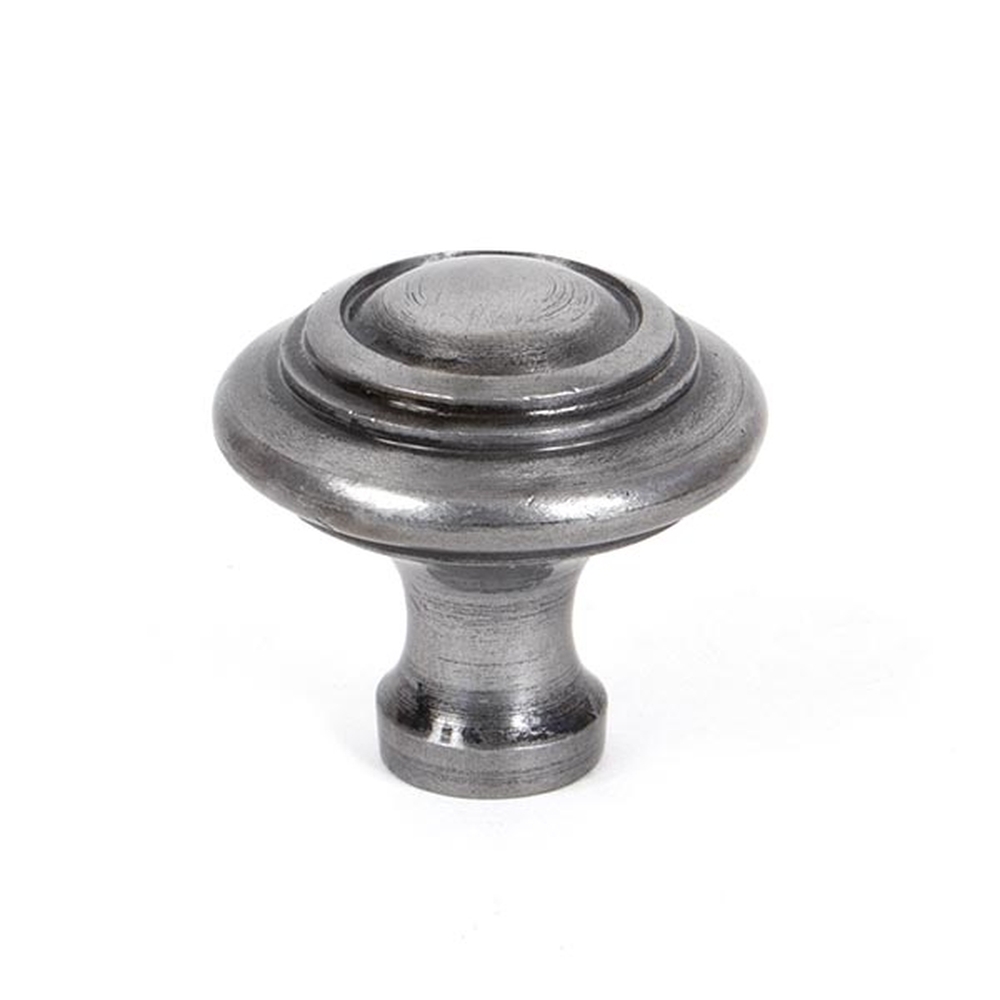 83514  38mm  Natural Smooth  From The Anvil Ringed Cabinet Knob - Large