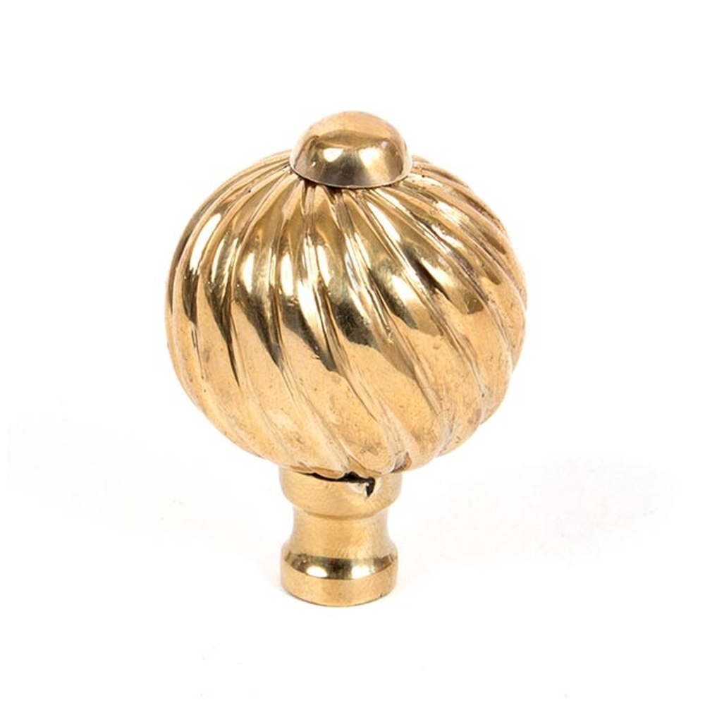 83550  32mm  Polished Brass  From The Anvil Spiral Cabinet Knob - Small