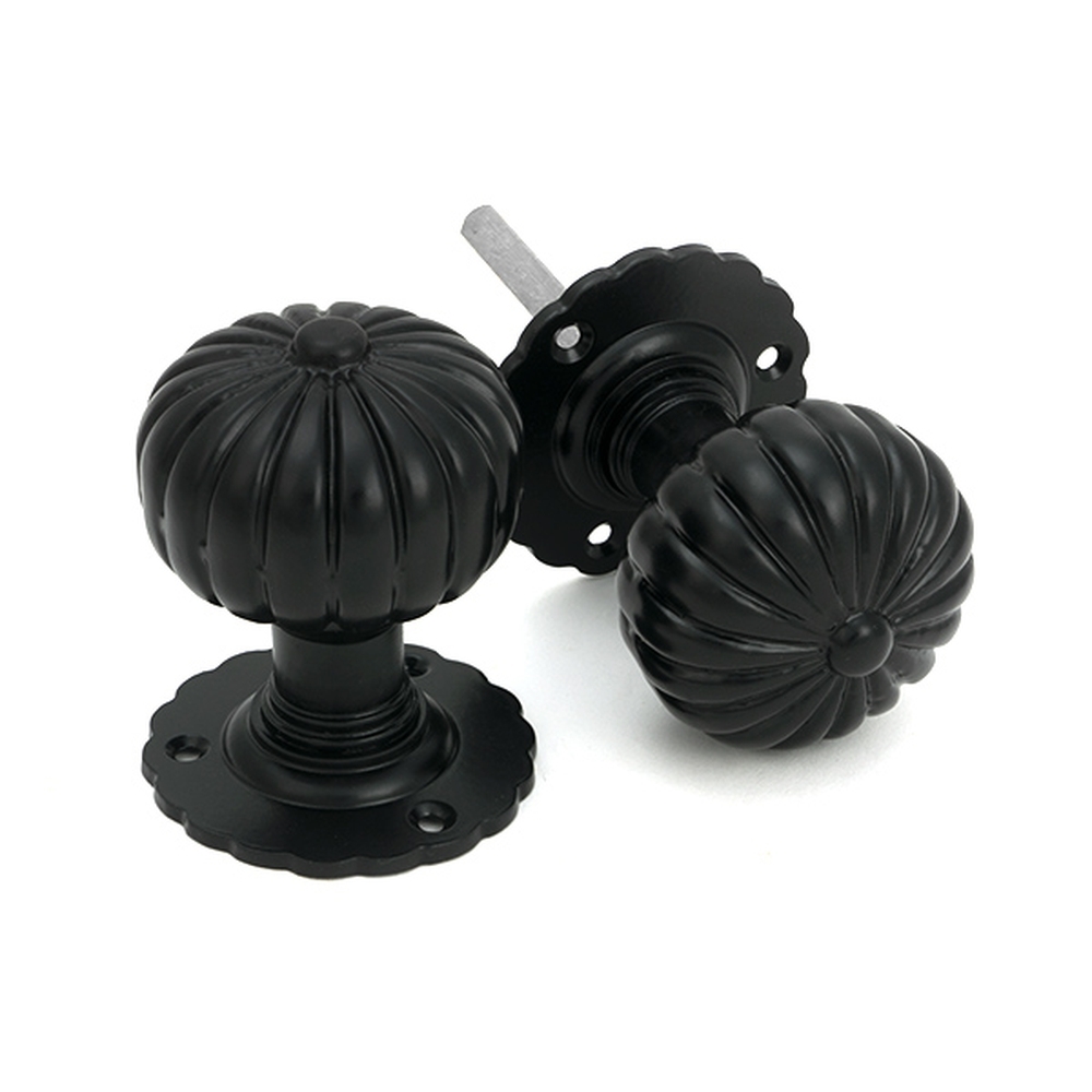 83560 • 57mm • Black • From The Anvil Flower Mortice Knob Set