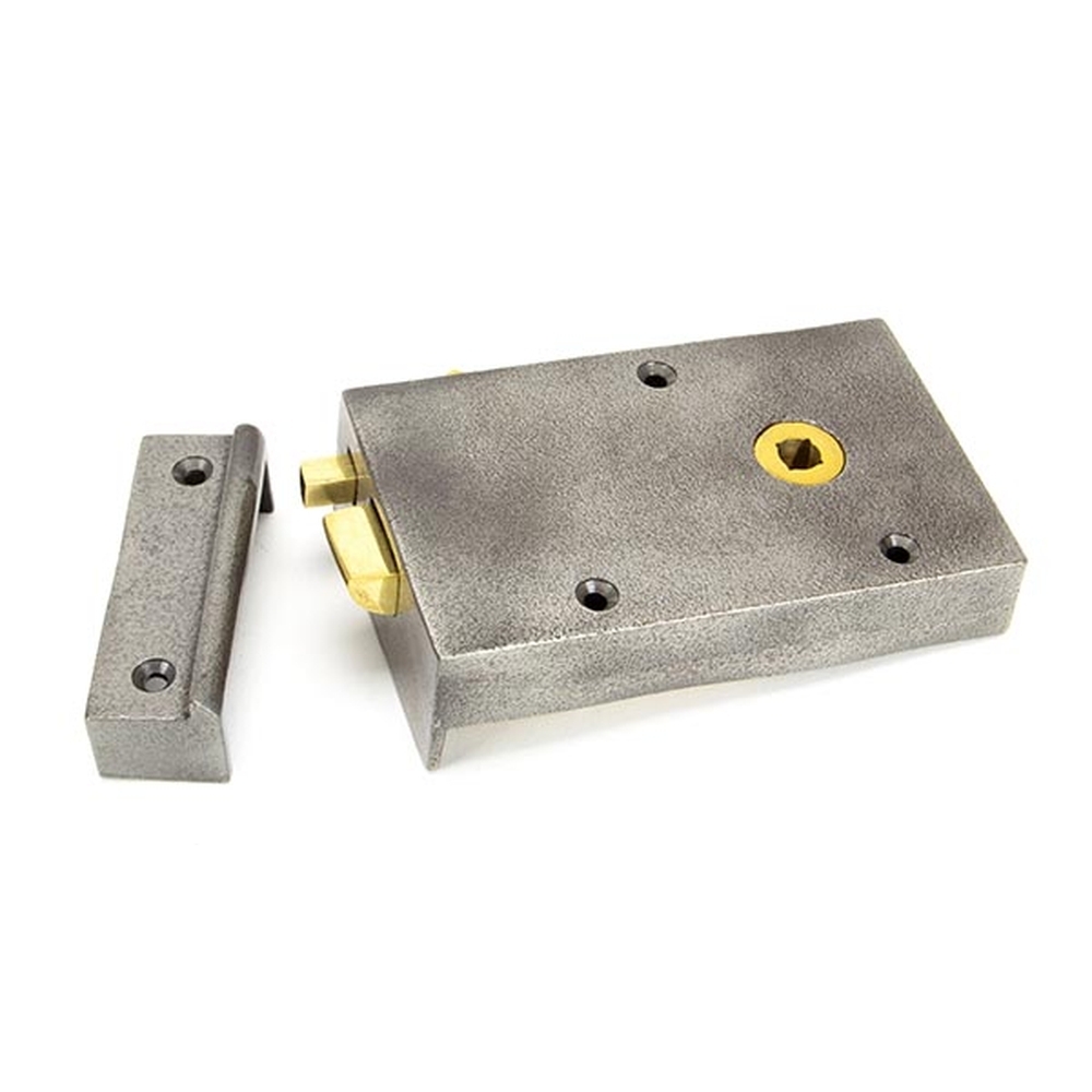 83576  128 x 79 x 22mm  Iron  From The Anvil Right Hand Bathroom Latch