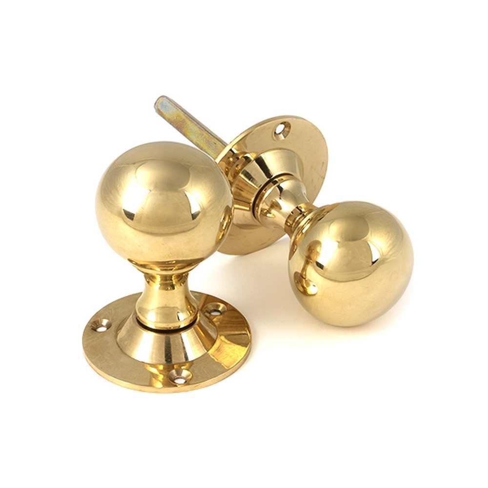 83630 • 45mm • Polished Brass • From The Anvil Ball Mortice Knob Set