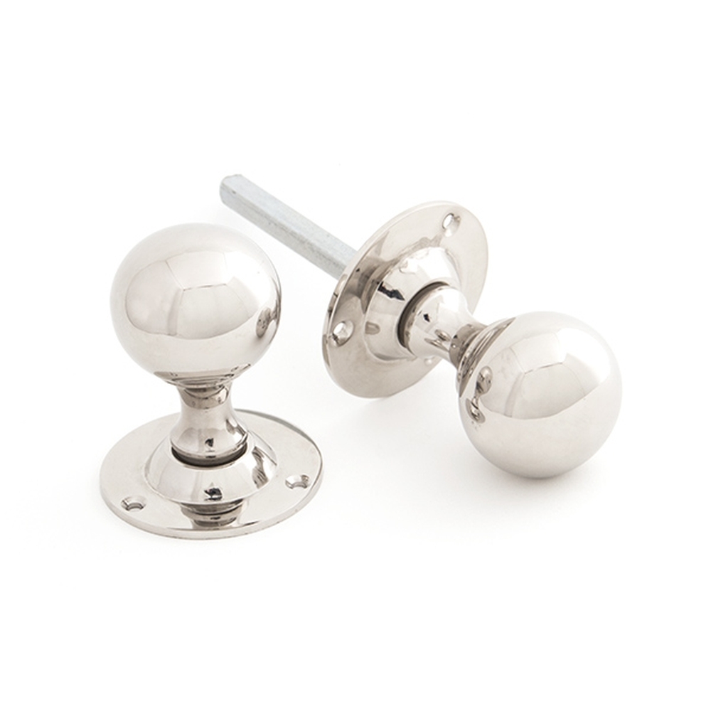 83632 • 45mm • Polished Nickel • From The Anvil Ball Mortice Knob Set