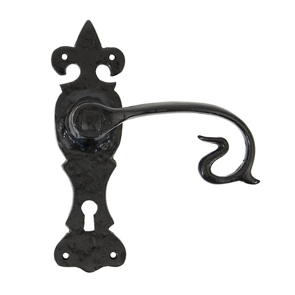 83693  165 x 51 x 5mm  Black  From The Anvil Curly Lever Lock Set