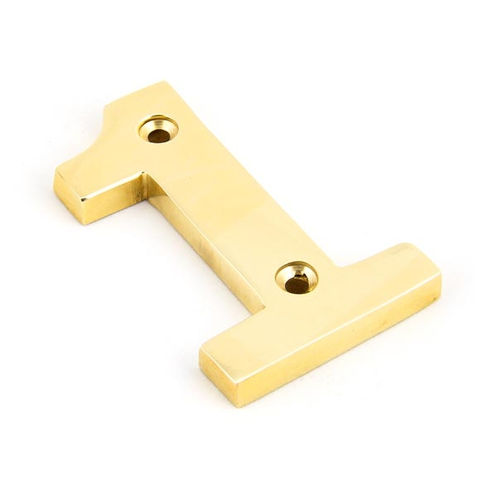 83711  78mm  Polished Brass  From The Anvil Numeral 1