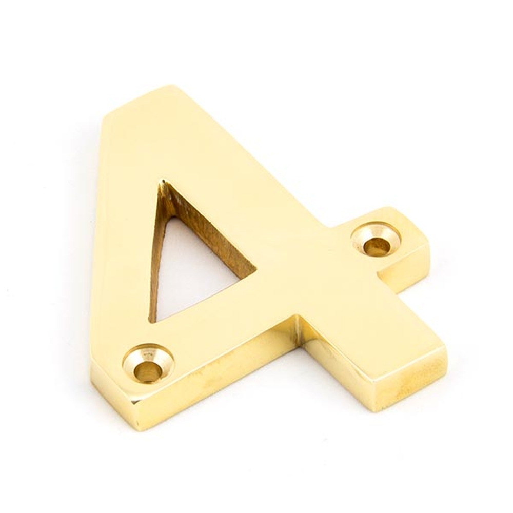 83714  78mm  Polished Brass  From The Anvil Numeral 4