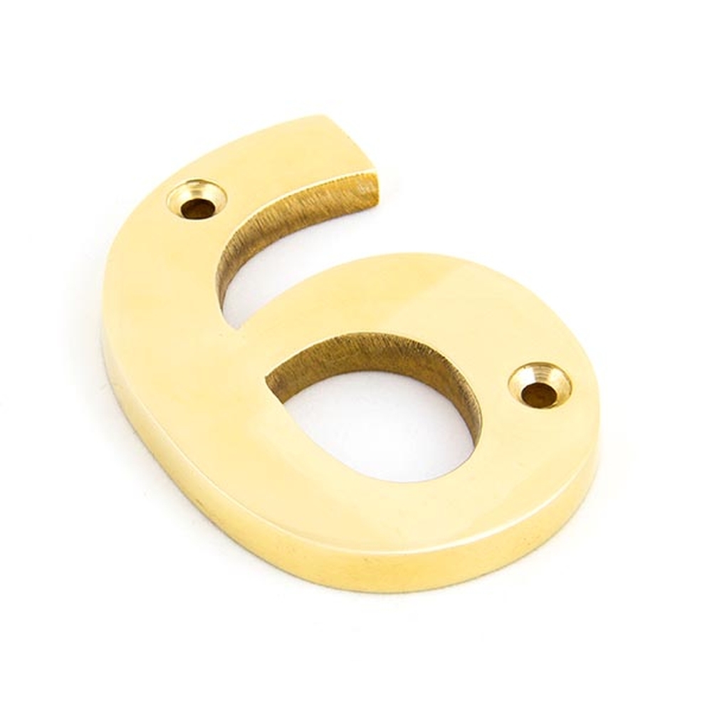 83716  78mm  Polished Brass  From The Anvil Numeral 6