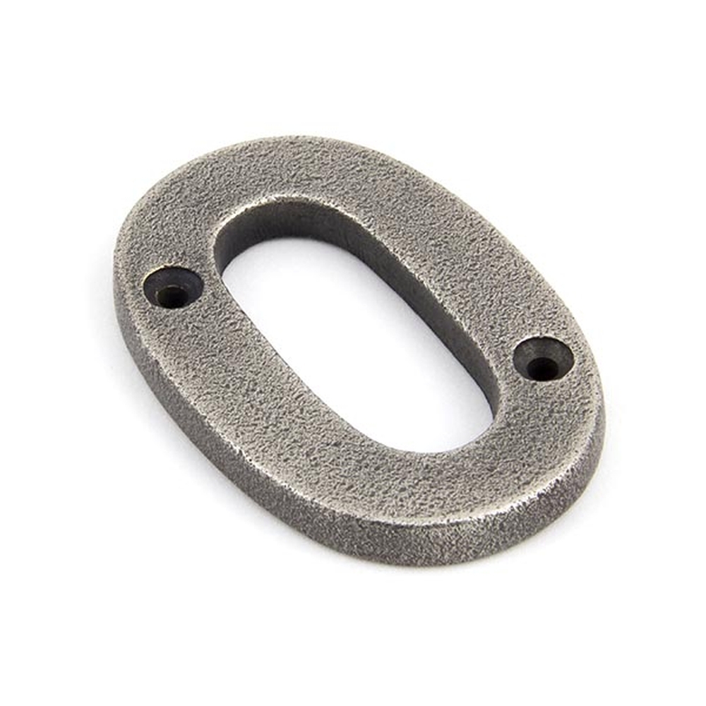 83730  78mm  Antique Pewter  From The Anvil Numeral 0